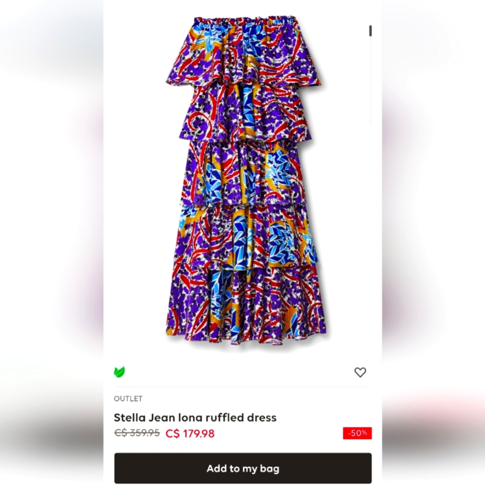 Desigual tiered dress medium/small